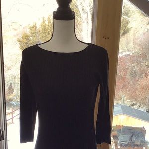 Black Italian Merino Wool Dress